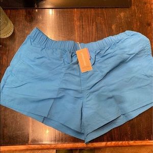 Patagonia Barely Baggies Shorts 2.5", size large, color blue, NWT